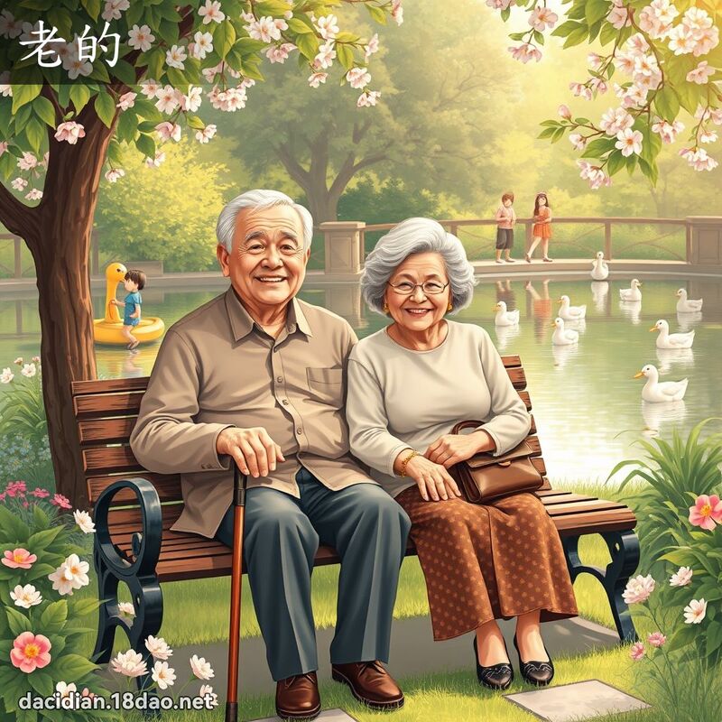 老的 - 国语大辞典配图