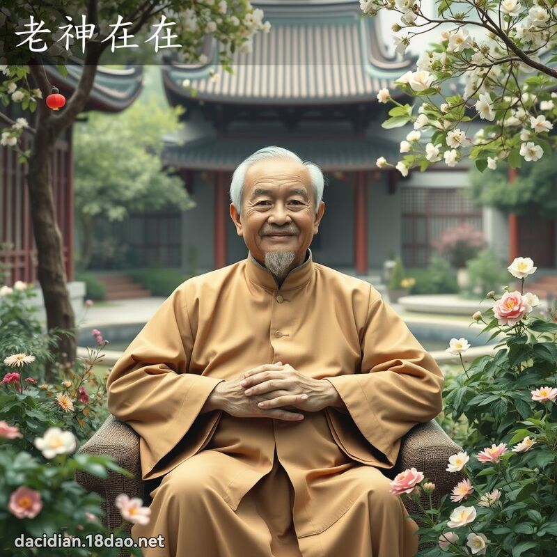 老神在在 - 國語大辭典配圖