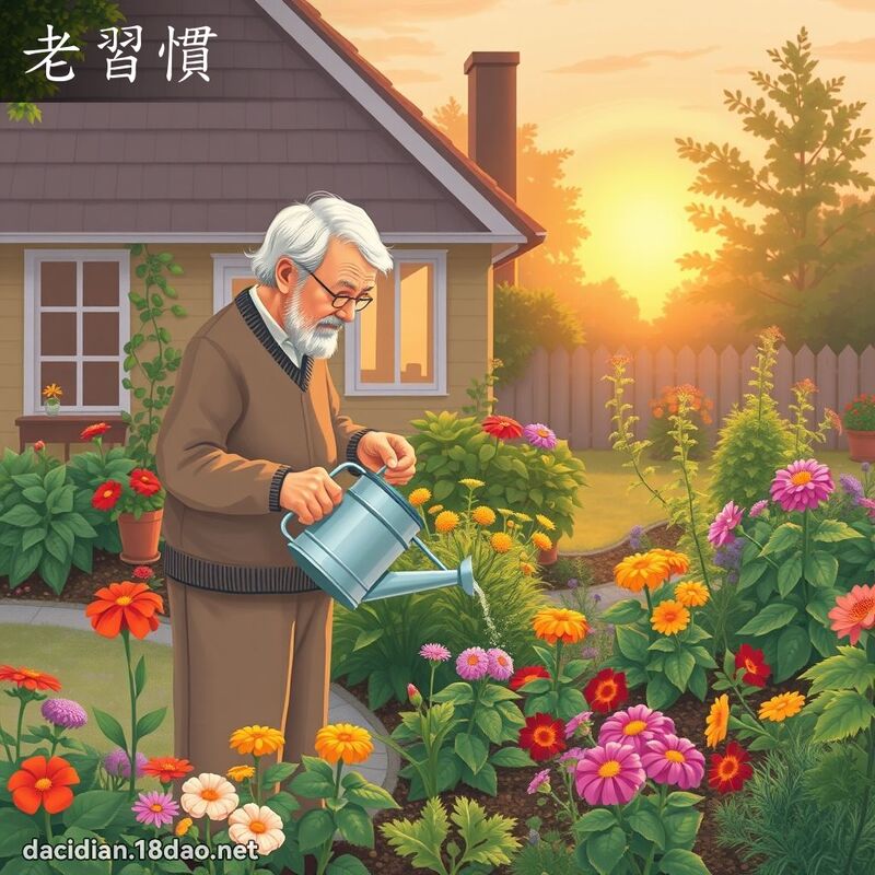 老習慣 - 國語大辭典配圖