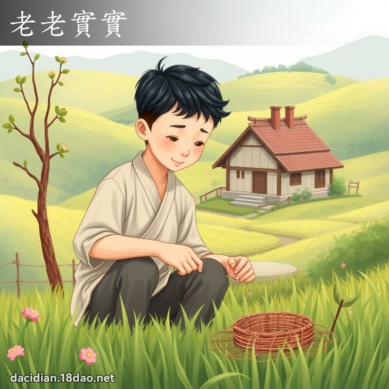 老老實實 - 國語大辭典配圖