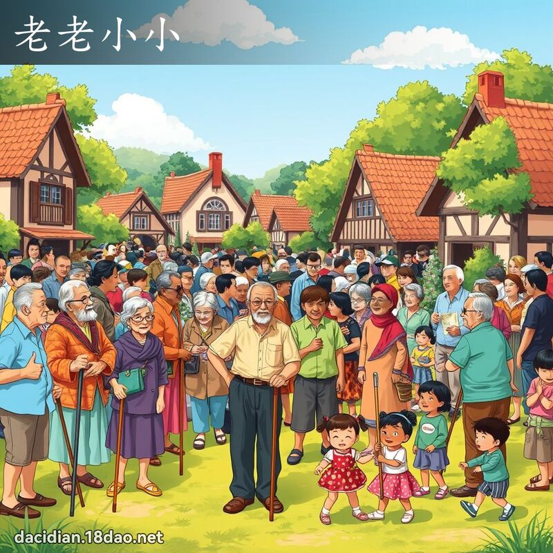 老老小小 - 國語大辭典配圖