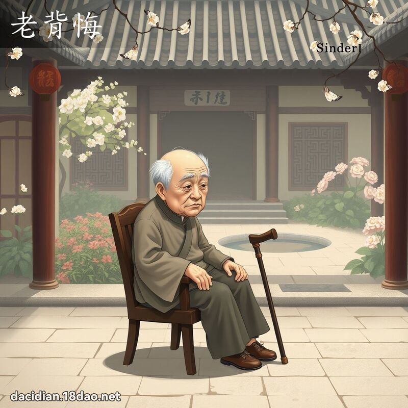 老背悔 - 国语大辞典配图