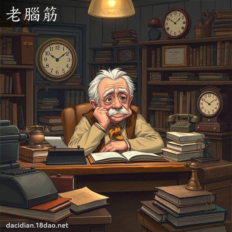老脑筋 - 国语大辞典配图