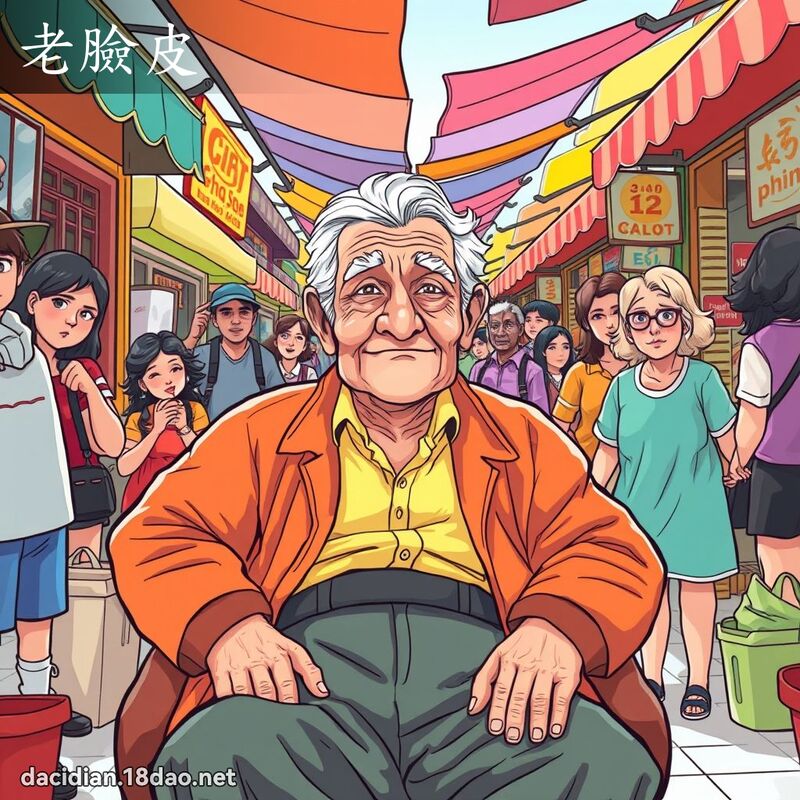 老脸皮 - 国语大辞典配图