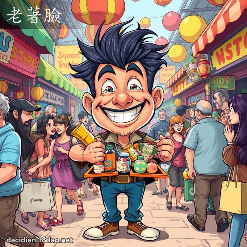 老著脸 - 国语大辞典配图