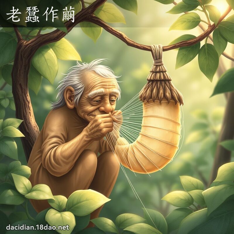 老蚕作茧 - 国语大辞典配图