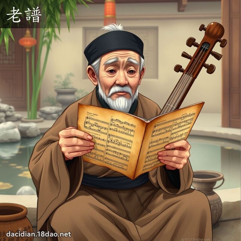 老譜 - 國語大辭典配圖