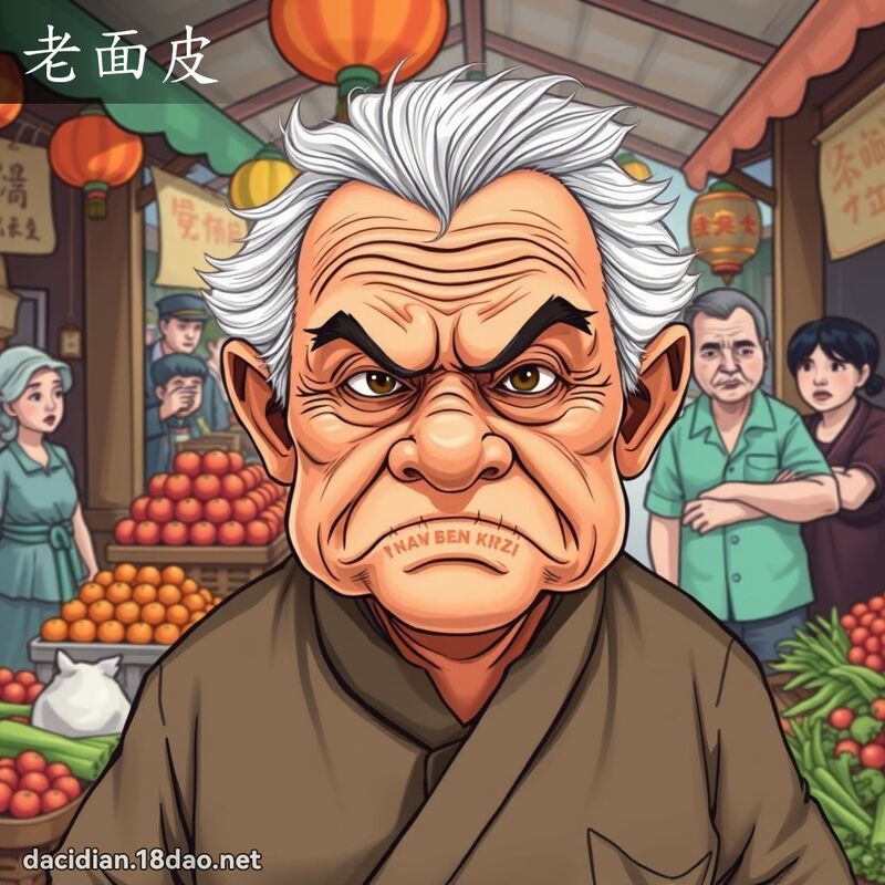老面皮 - 國語大辭典配圖