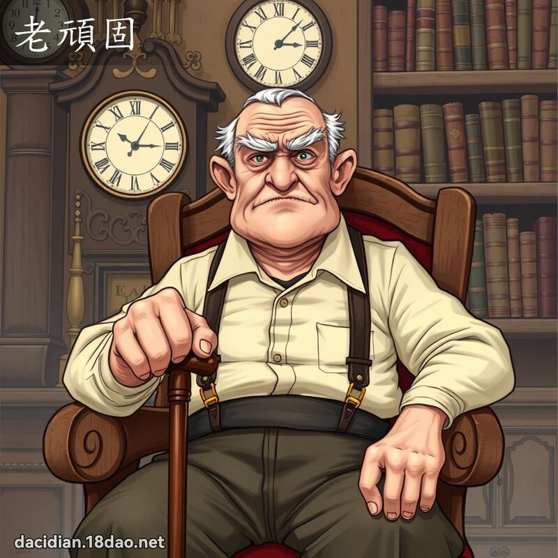 老頑固 - 國語大辭典配圖