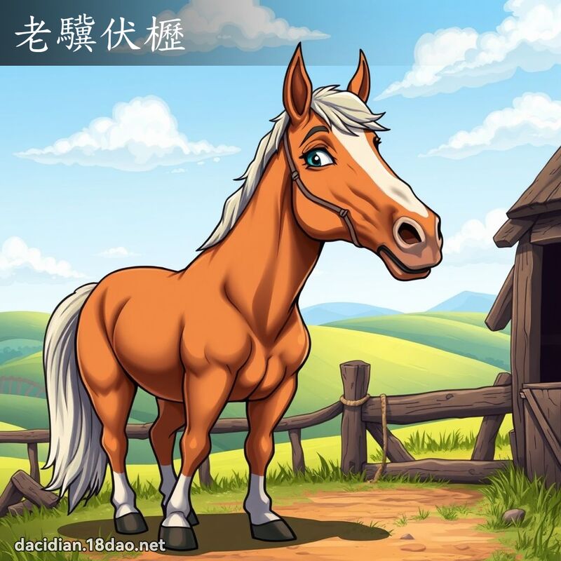 老驥伏櫪 - 國語大辭典配圖