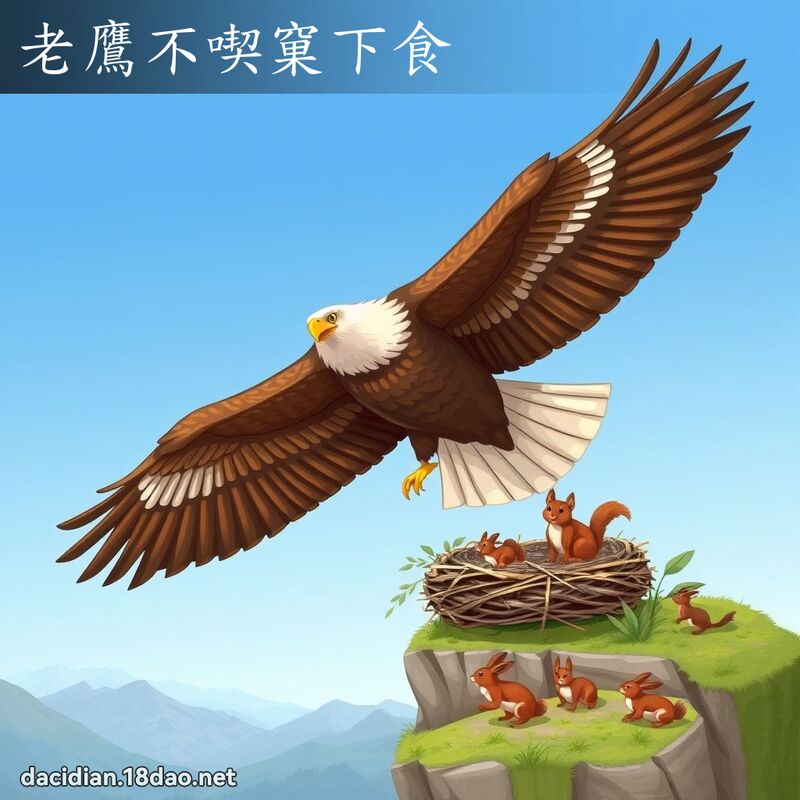 老鹰不喫窠下食 - 国语大辞典配图