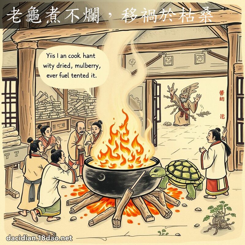 老龜煮不爛，移禍於枯桑 - 國語大辭典配圖
