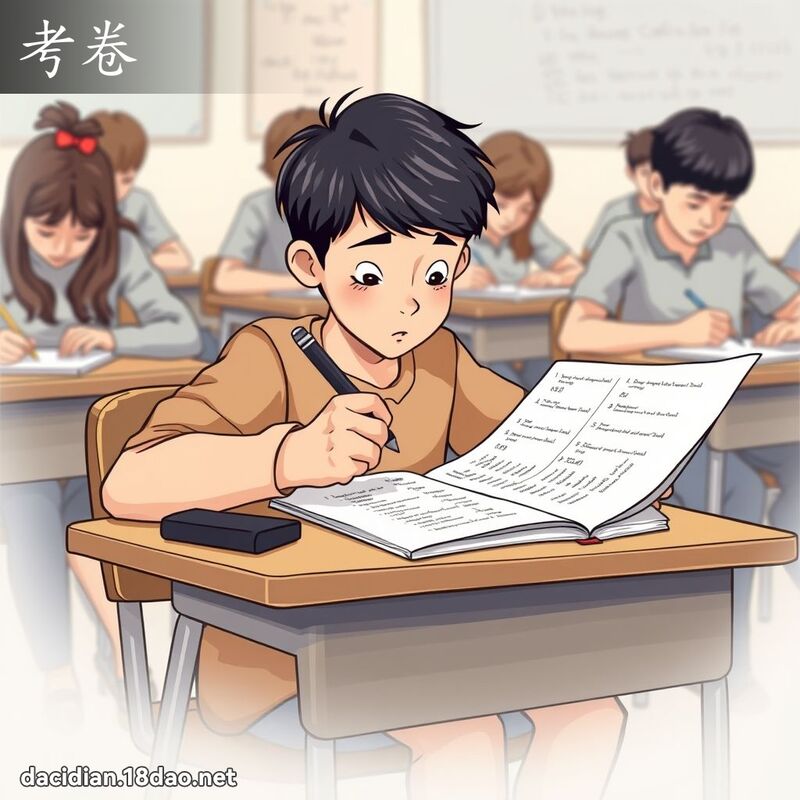 考卷 - 國語大辭典配圖
