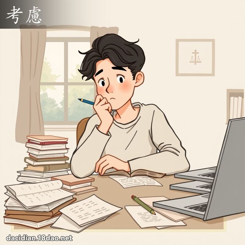 考慮 - 國語大辭典配圖