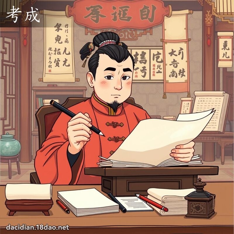 考成 - 国语大辞典配图