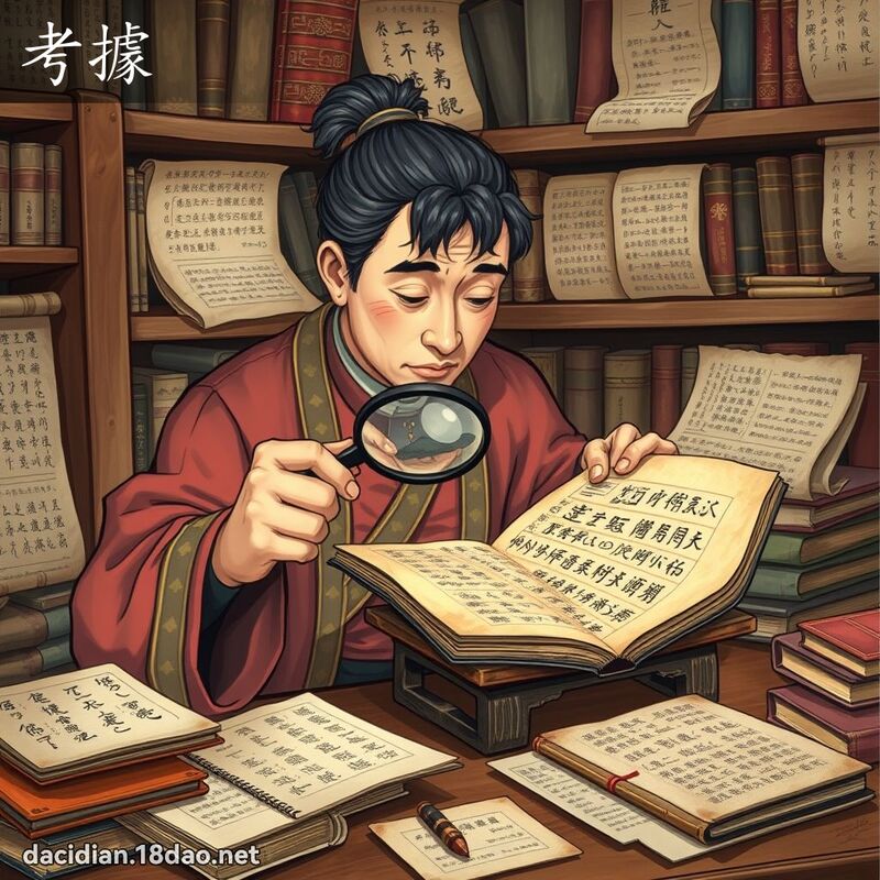 考據 - 國語大辭典配圖