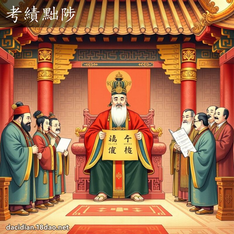 考绩黜陟 - 国语大辞典配图