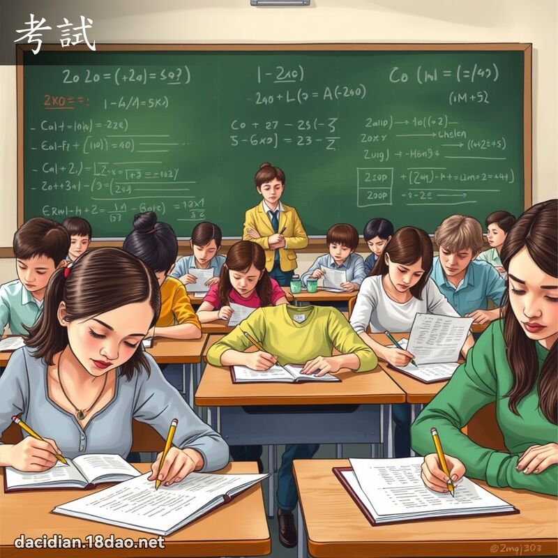 考試 - 國語大辭典配圖