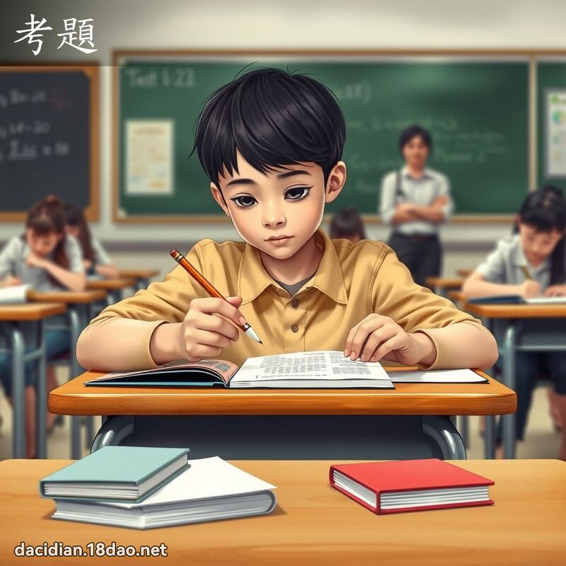 考題 - 國語大辭典配圖