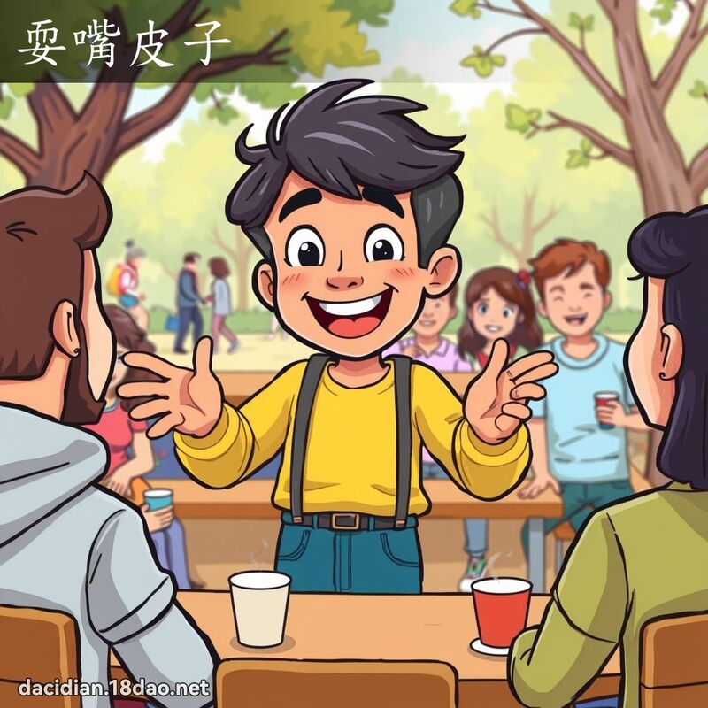 耍嘴皮子 - 国语大辞典配图