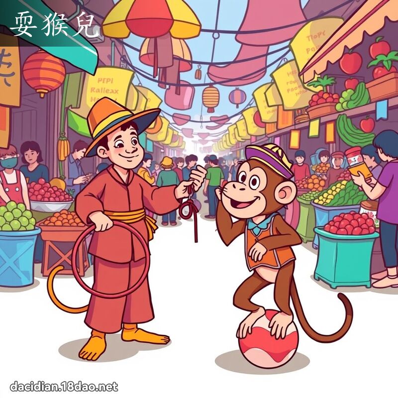 耍猴兒 - 國語大辭典配圖