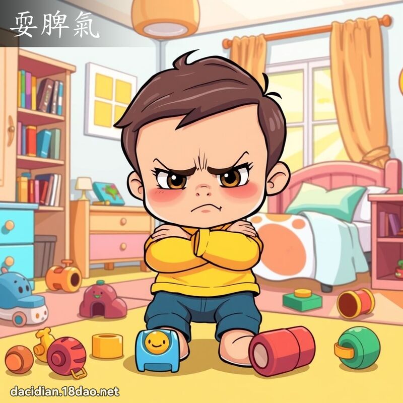 耍脾氣 - 國語大辭典配圖