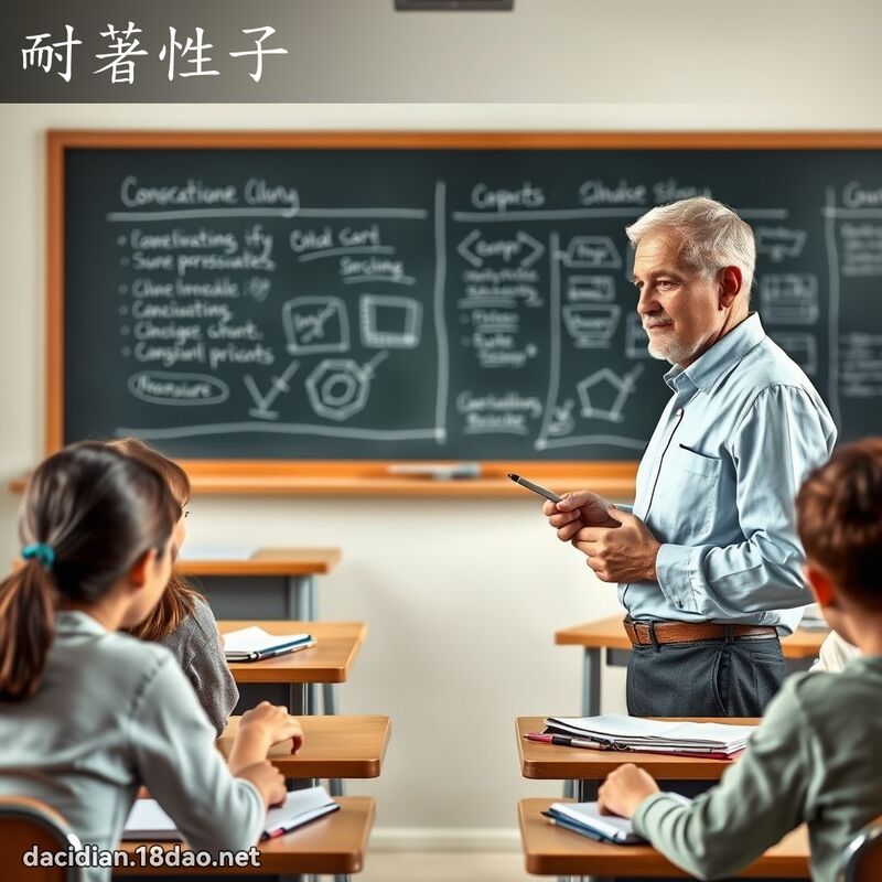 耐著性子 - 国语大辞典配图