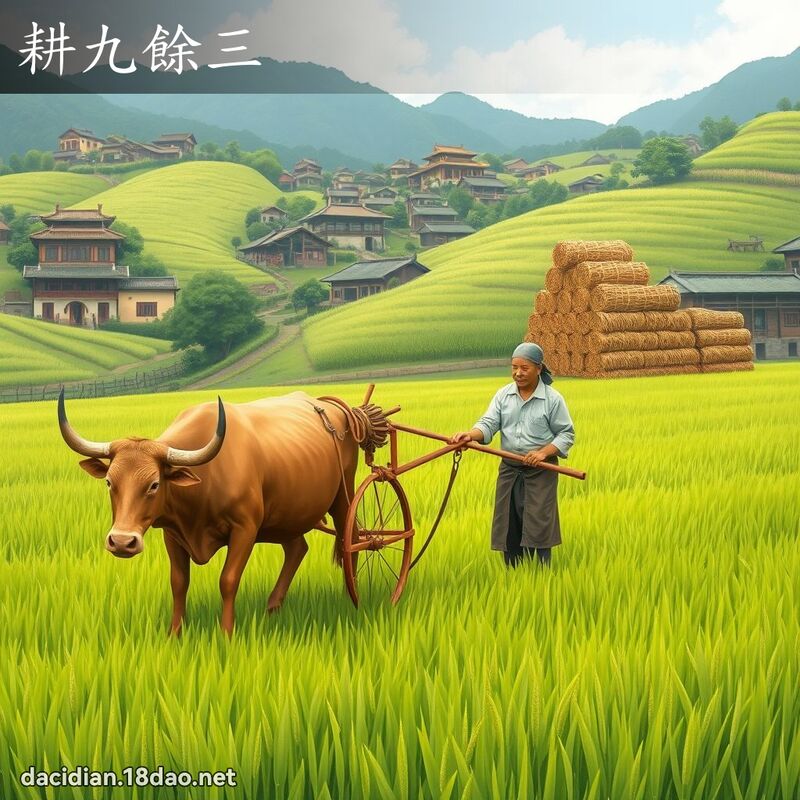 耕九餘三 - 國語大辭典配圖