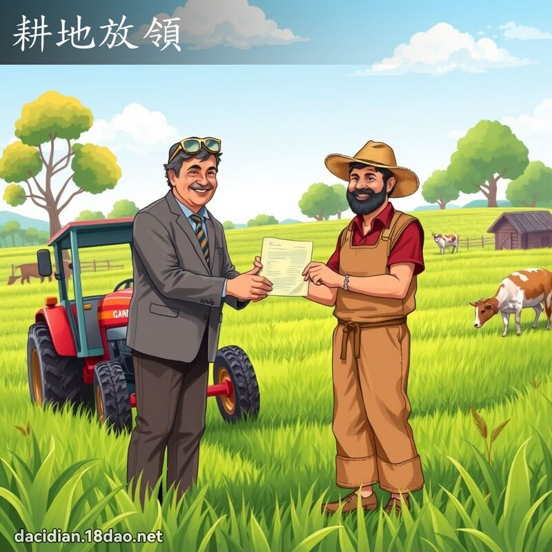 耕地放领 - 国语大辞典配图