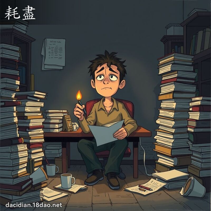 耗尽 - 国语大辞典配图