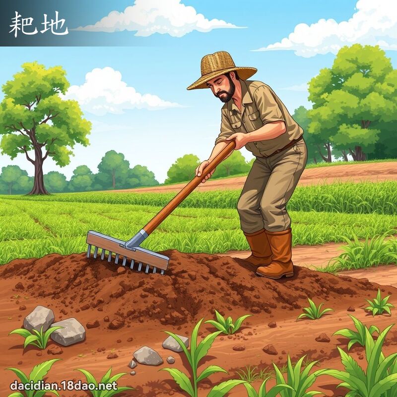耙地 - 国语大辞典配图