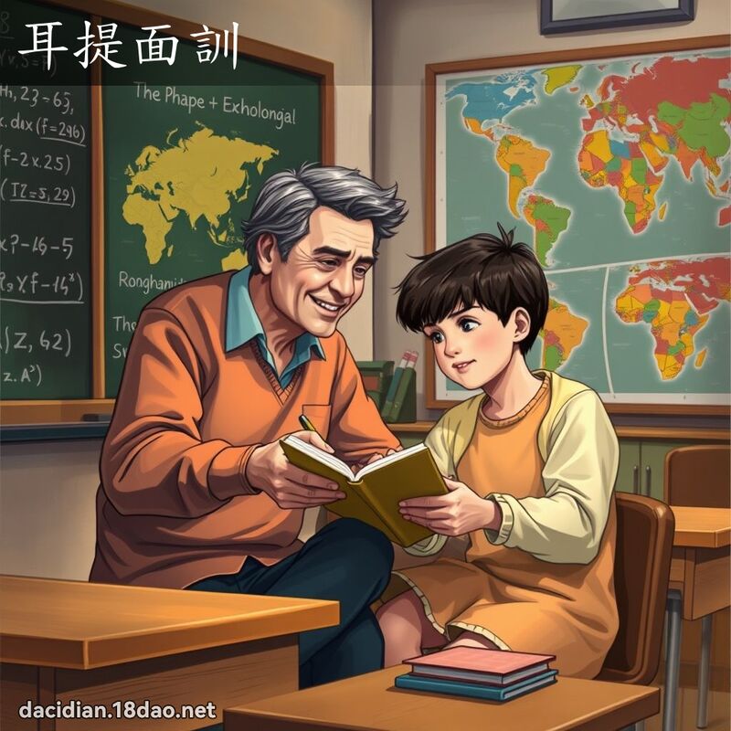 耳提面訓 - 國語大辭典配圖