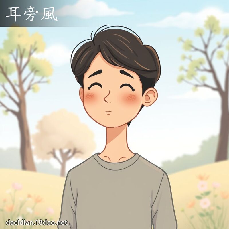 耳旁風 - 國語大辭典配圖