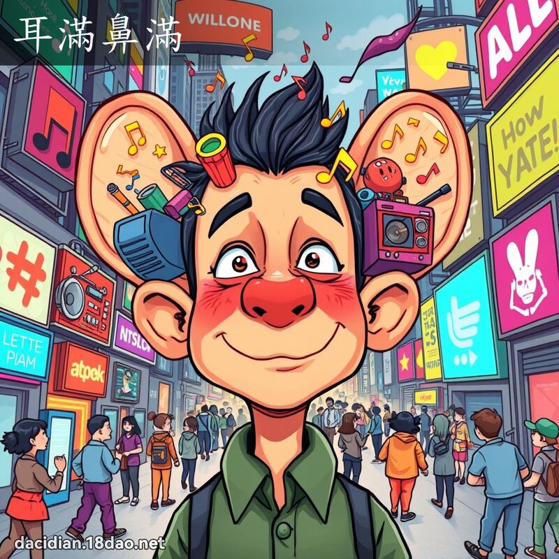 耳滿鼻滿 - 國語大辭典配圖