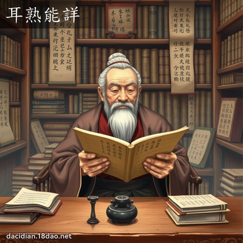 耳熟能詳 - 國語大辭典配圖