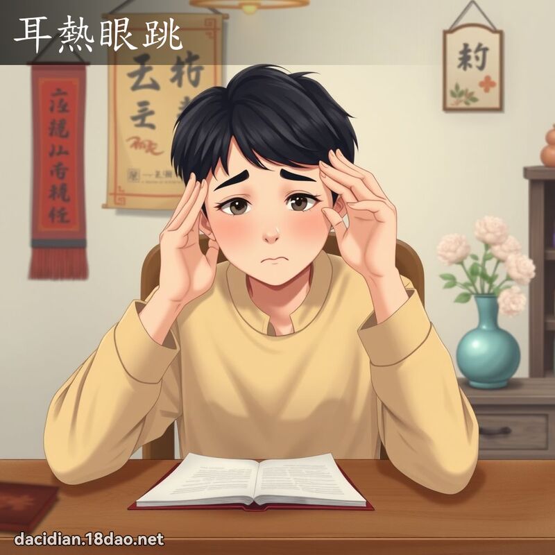 耳熱眼跳 - 國語大辭典配圖
