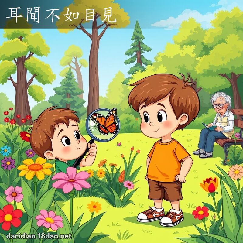 耳闻不如目见 - 国语大辞典配图