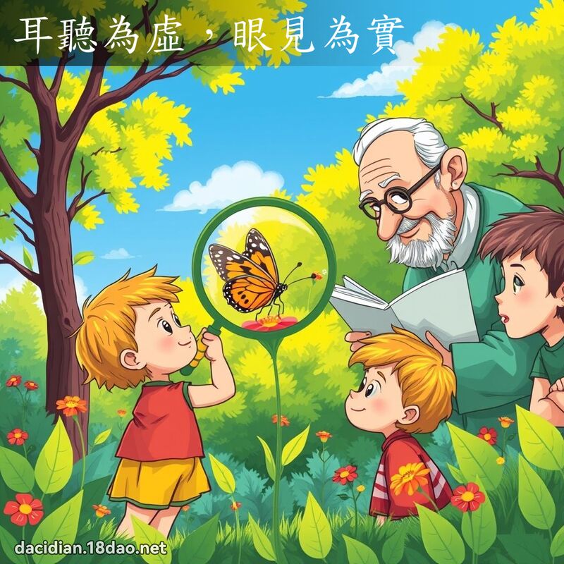 耳聽為虛，眼見為實 - 國語大辭典配圖