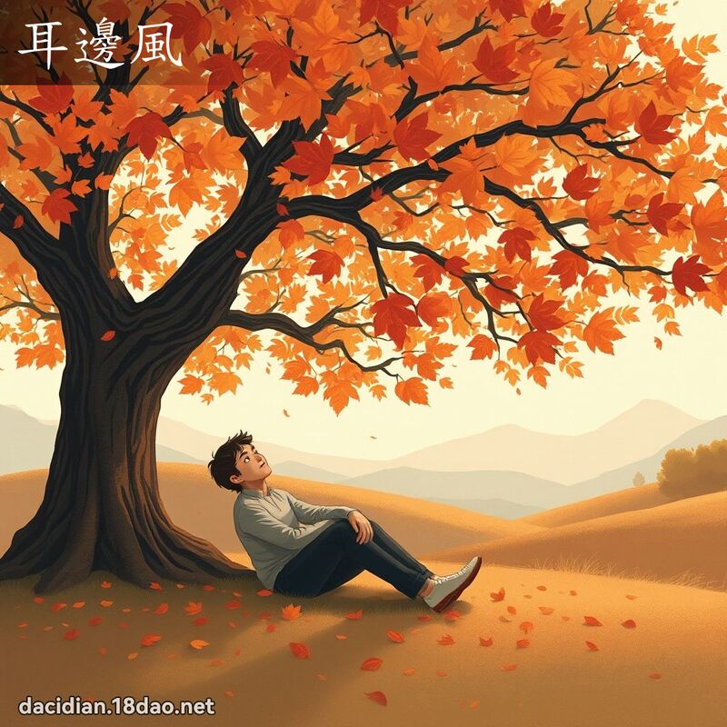 耳边风 - 国语大辞典配图