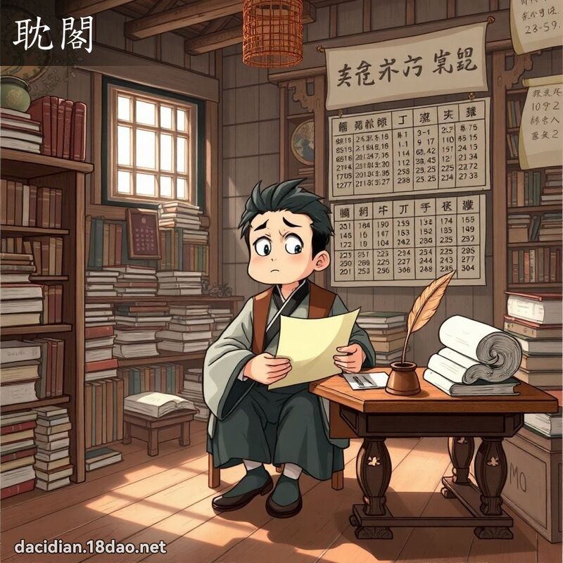 耽阁 - 国语大辞典配图