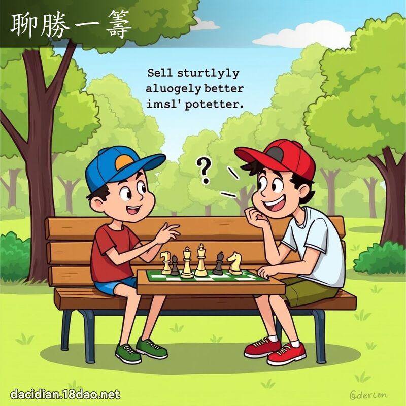 聊胜一筹 - 国语大辞典配图