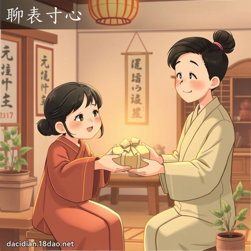 聊表寸心 - 国语大辞典配图