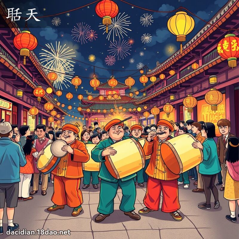 聒天 - 國語大辭典配圖