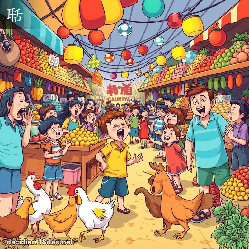 聒 - 國語大辭典配圖