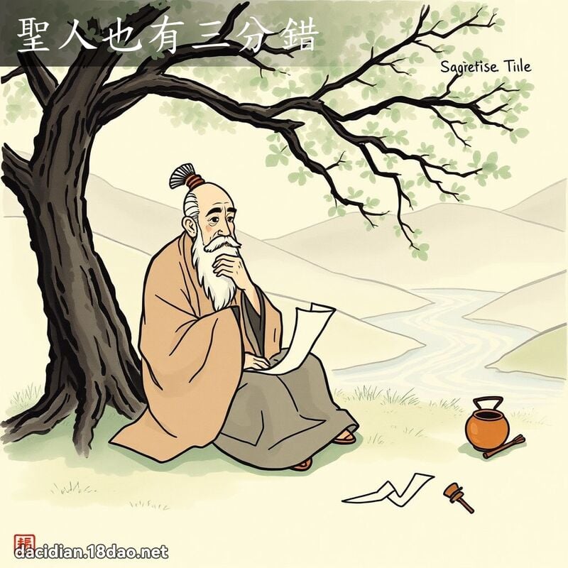 圣人也有三分错 - 国语大辞典配图