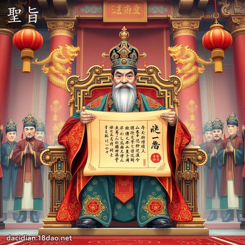 聖旨 - 國語大辭典配圖