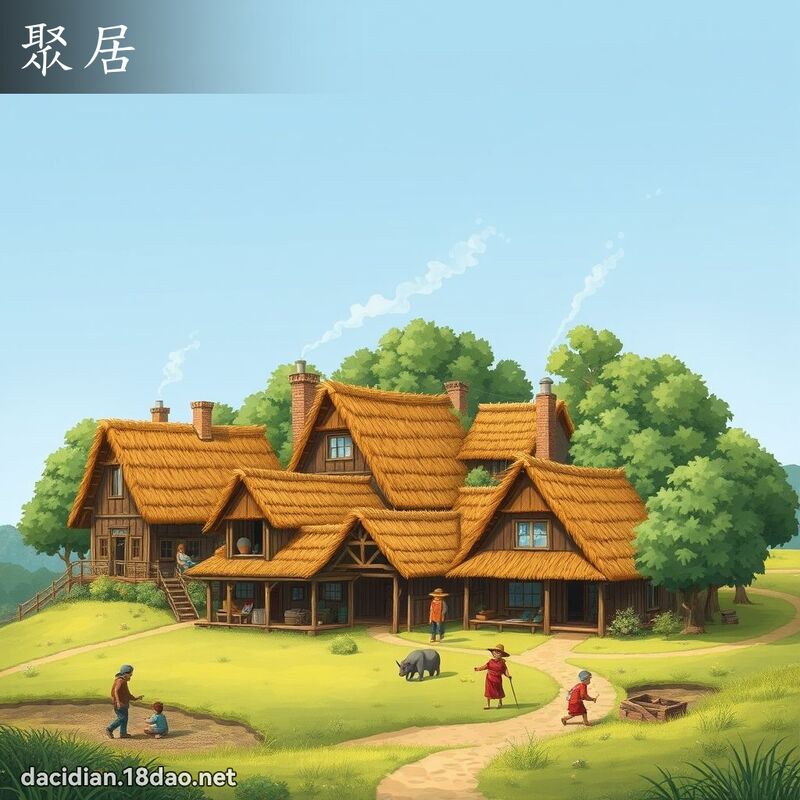 聚居 - 國語大辭典配圖