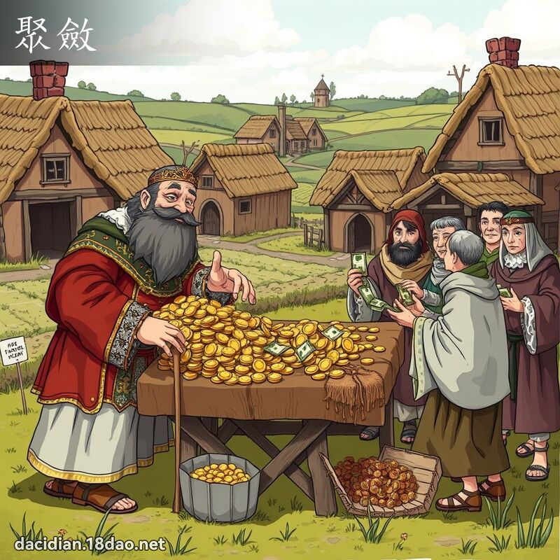 聚敛 - 国语大辞典配图