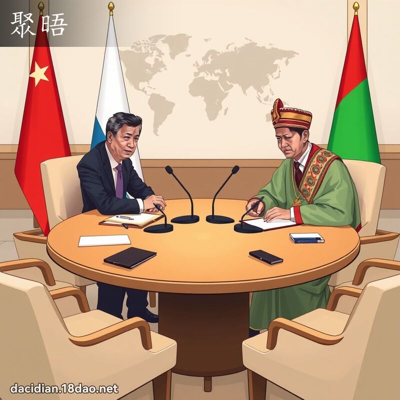 聚晤 - 國語大辭典配圖