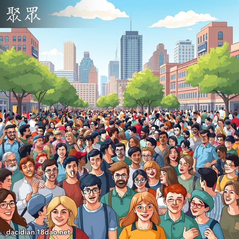 聚眾 - 國語大辭典配圖